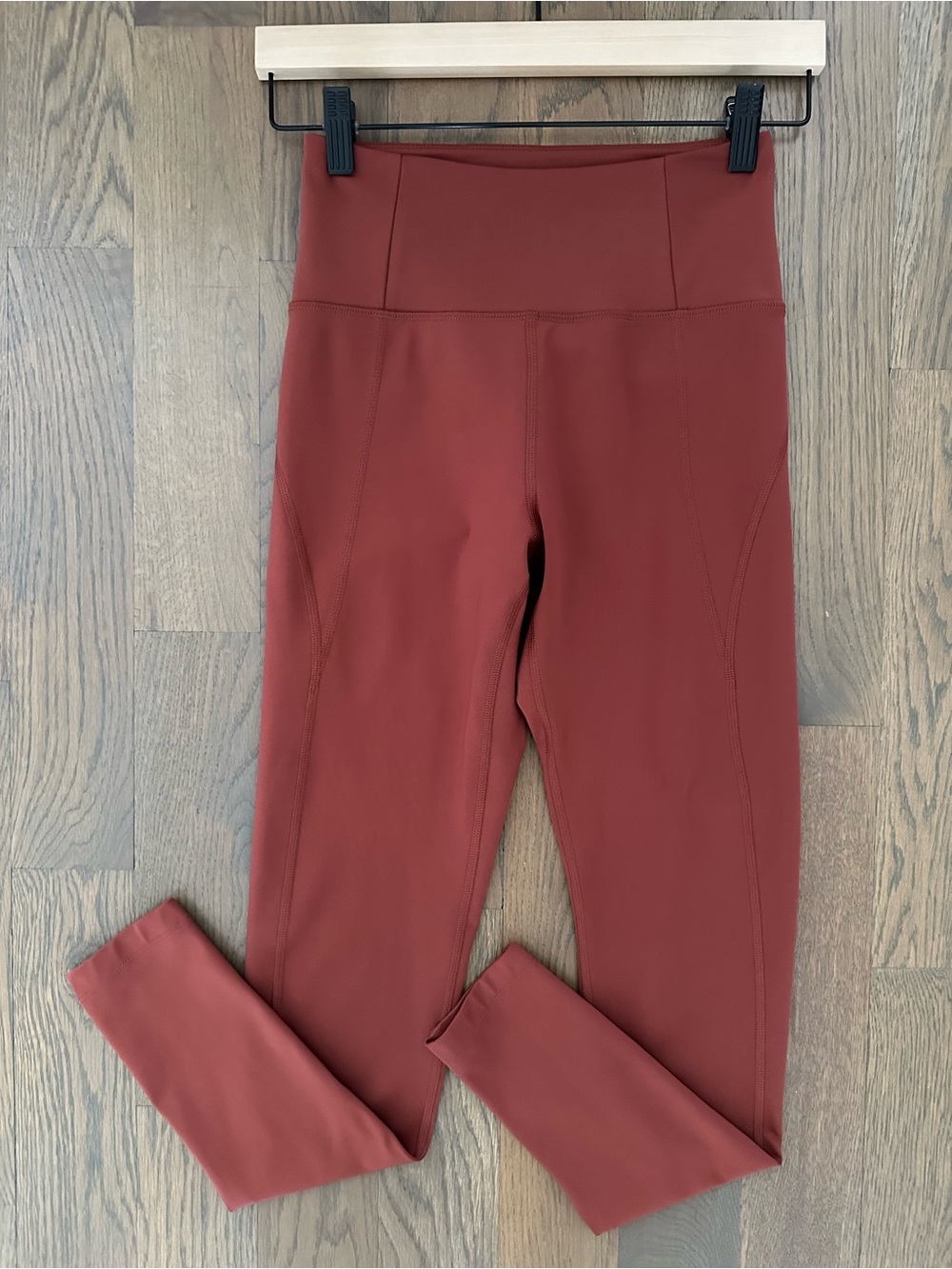Girlfriend Collective Café Compressive High-Rise Legging in Rust Orange Small